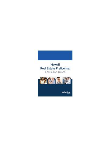 Cover of Hawaii Real Estate Pre-License: Laws and Rules